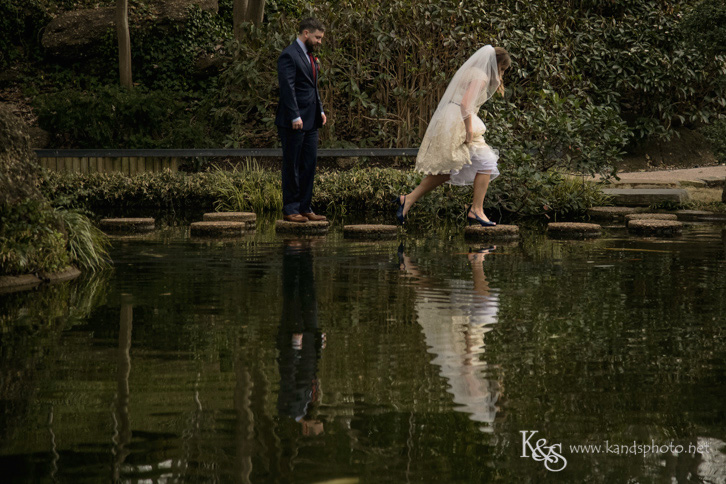wedding at fort worth japanese garden